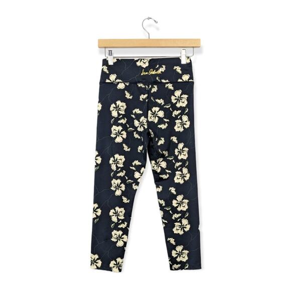 Sam Edelman Bold Garden Green Floral Cropped Leggings Size S - Picture 2 of 8